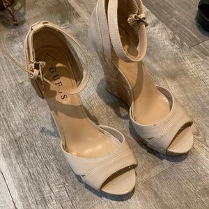 nude guess high heels